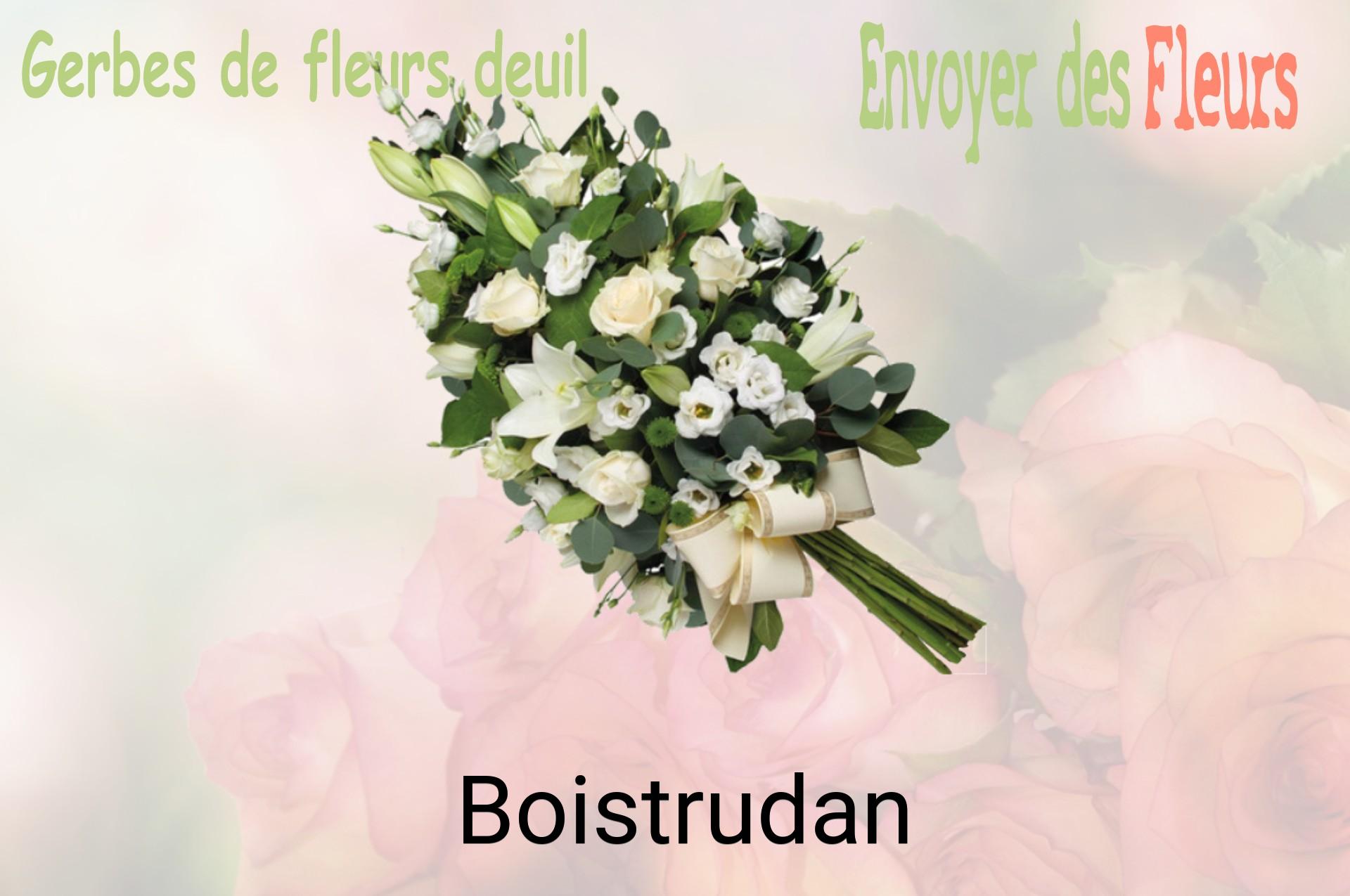 Gerbe de fleurs de deuil livrée à Boistrudan